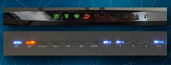 orange light on your router