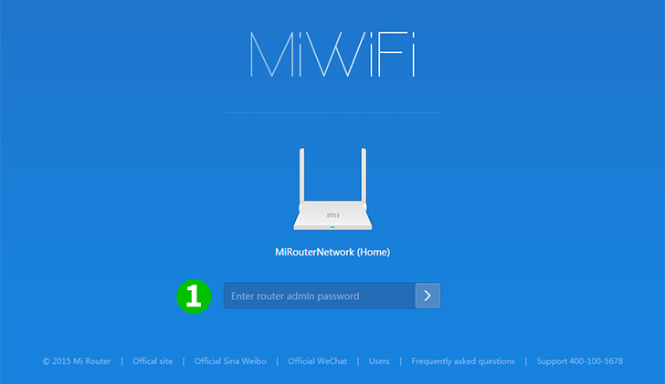 MiWiFi router login